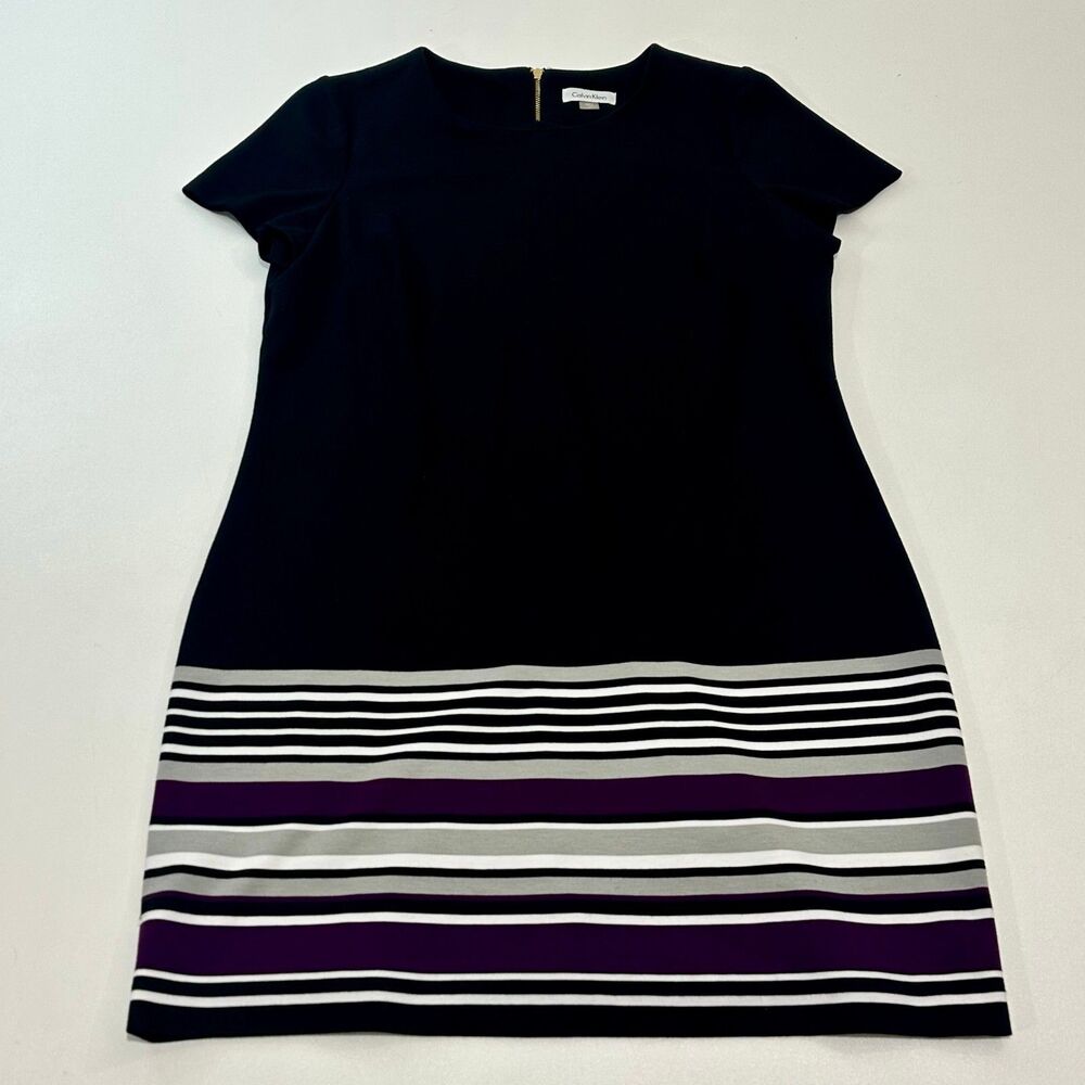 Calvin‎ Klein Women's Striped Dress, Size 16 - Picture 2 of 5